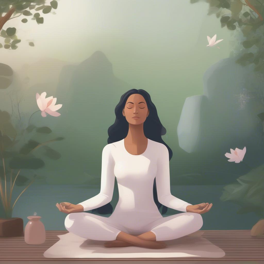 Woman Meditating, Symbolizing Self-Love in 2021