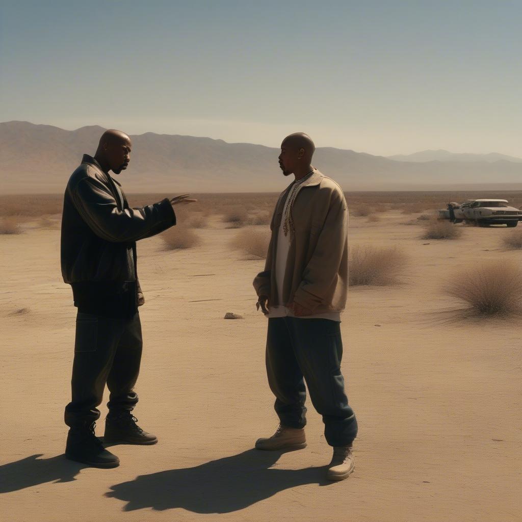 2Pac and Dr. Dre in California Love Music Video