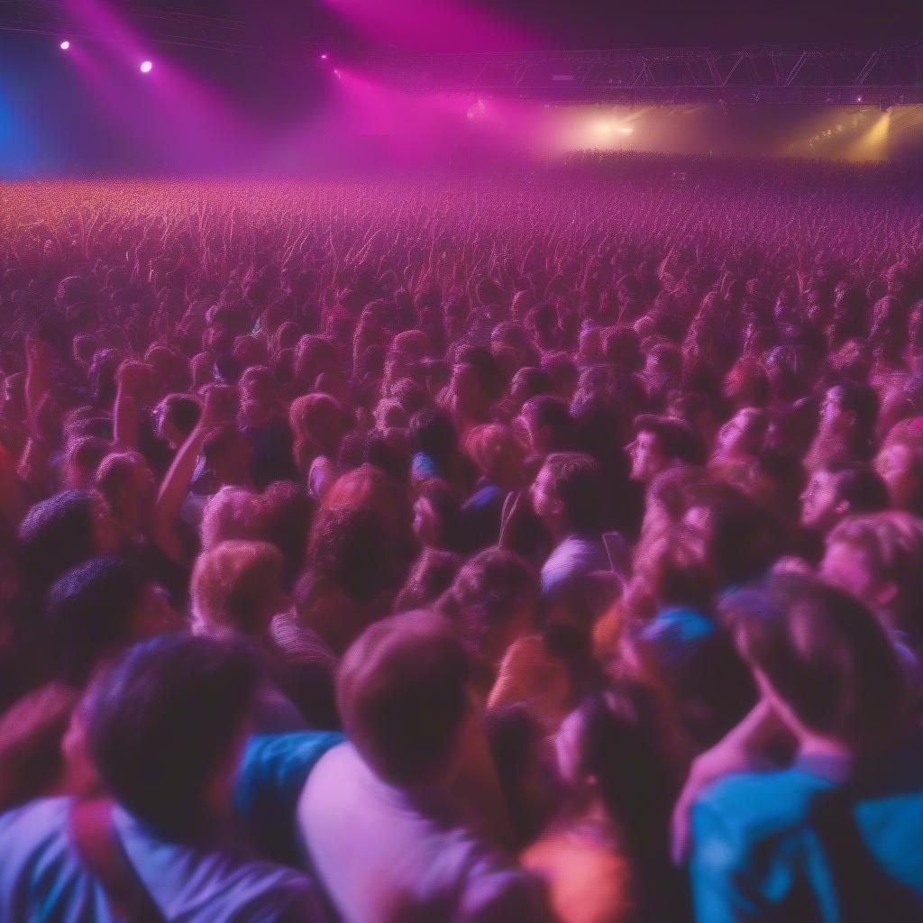 80s Concert Crowd