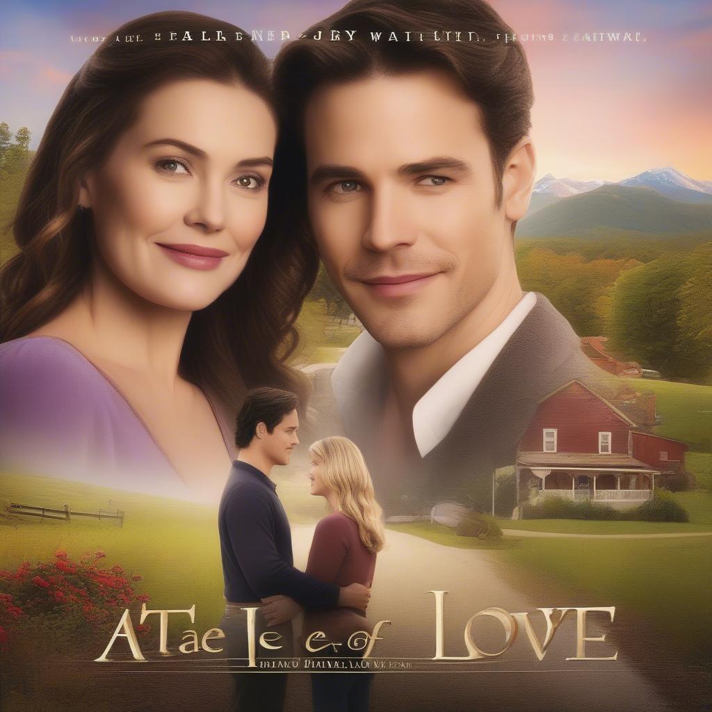 Hallmark movie poster featuring the main cast and title "A Tale of Love"