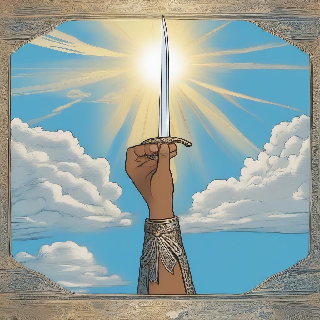 Ace of Swords Symbolizing New Beginnings