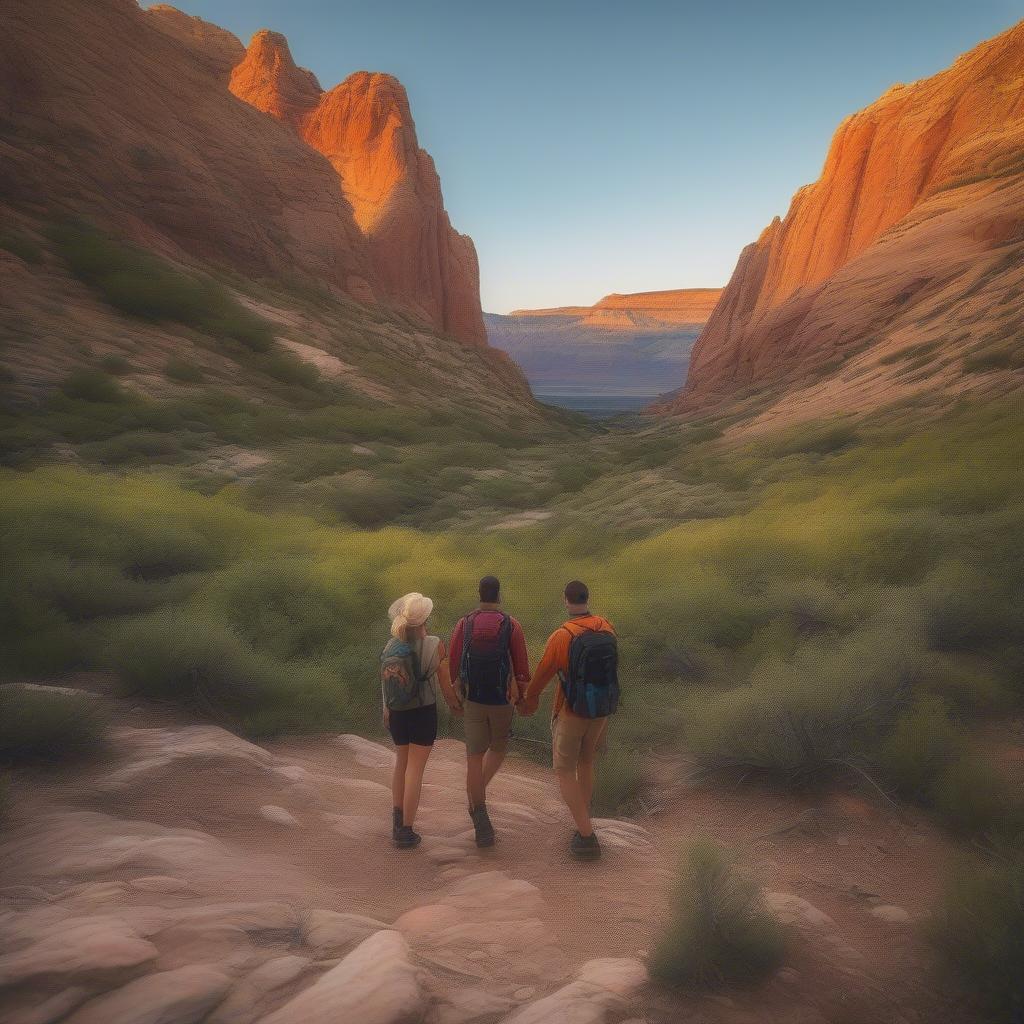 Couple Hiking in Utah Mountains