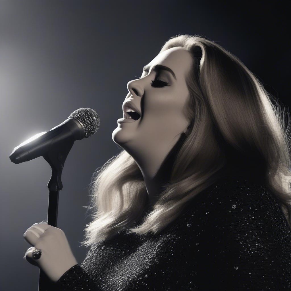 Adele performing Make You Feel My Love