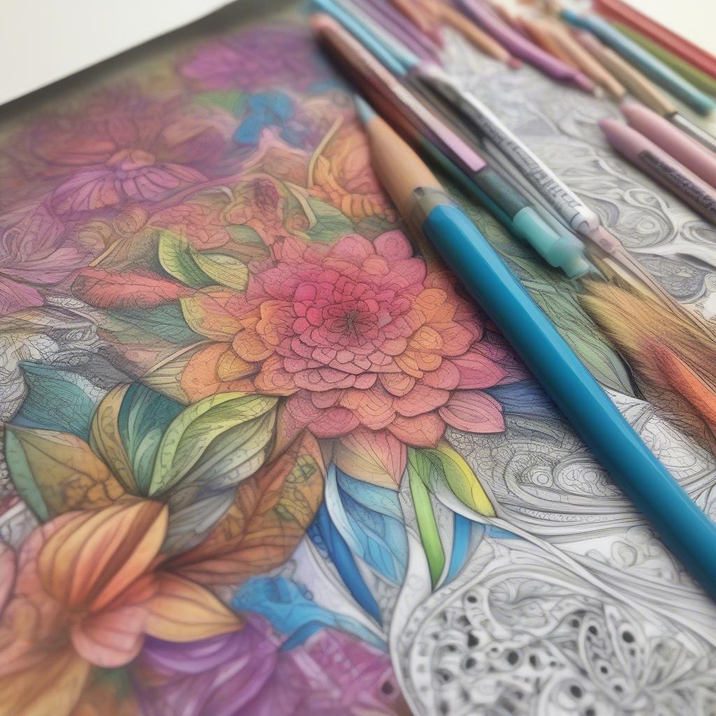 Coloring Techniques for Adult Pages with Love Quotes