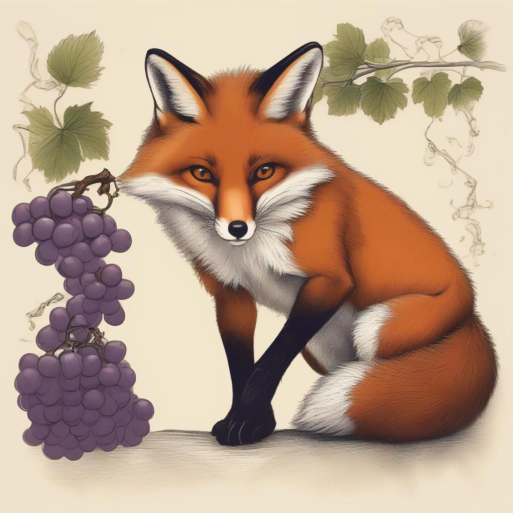 Aesop's Fable: The Fox and the Grapes