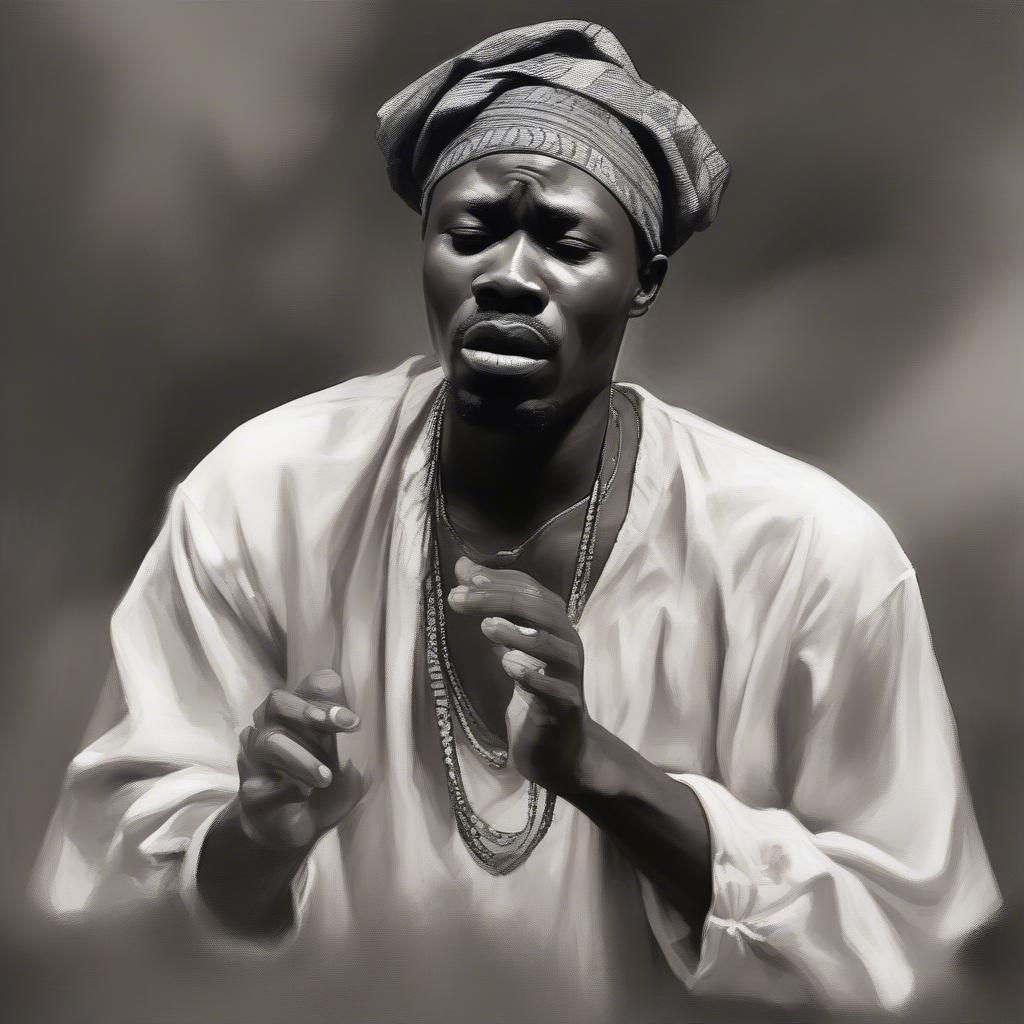 African Poet Performing