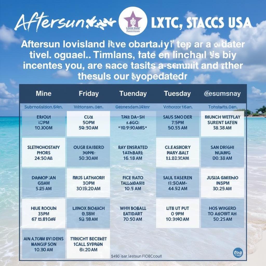 Aftersun Love Island USA Schedule