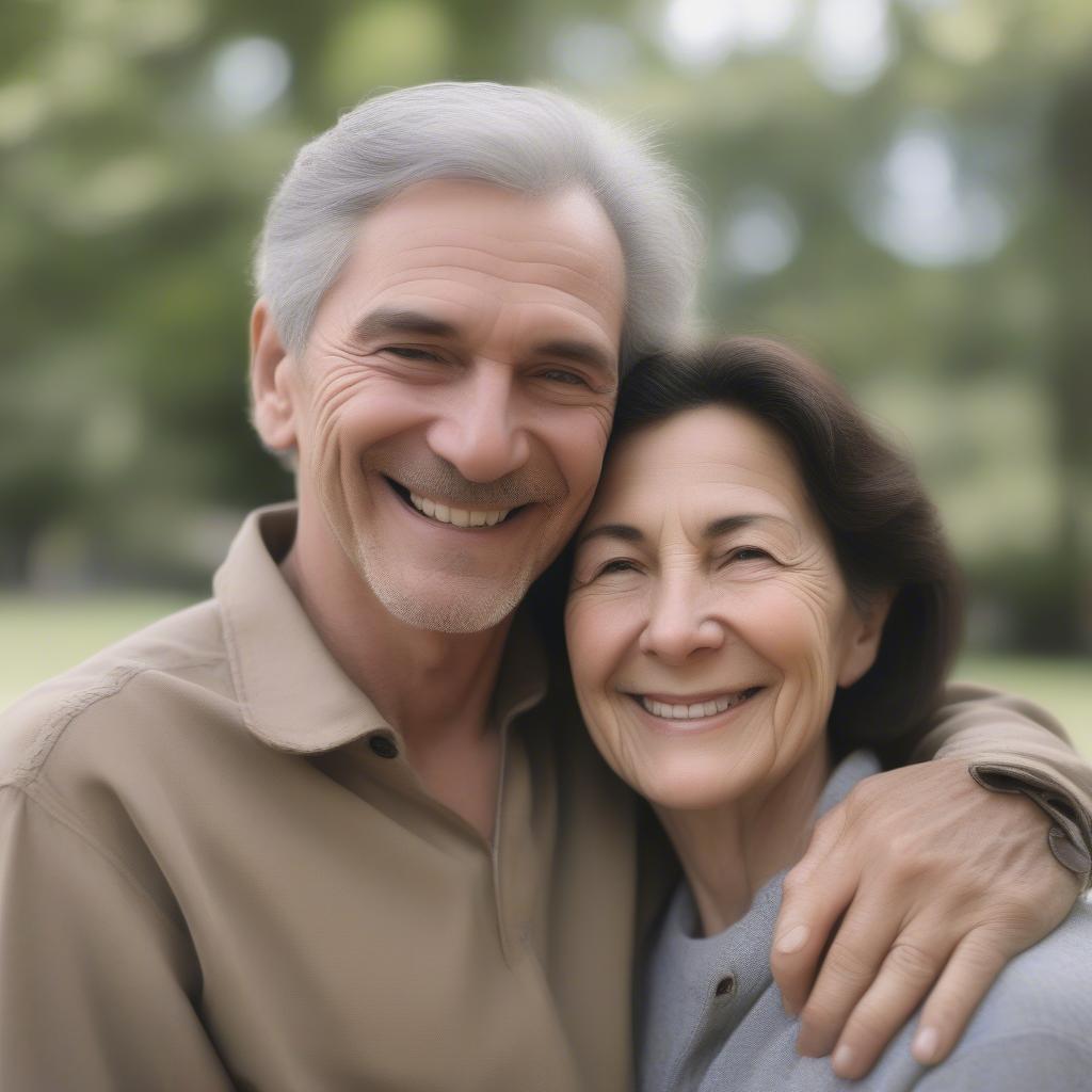 Couple embracing, showcasing age doesn't matter in love