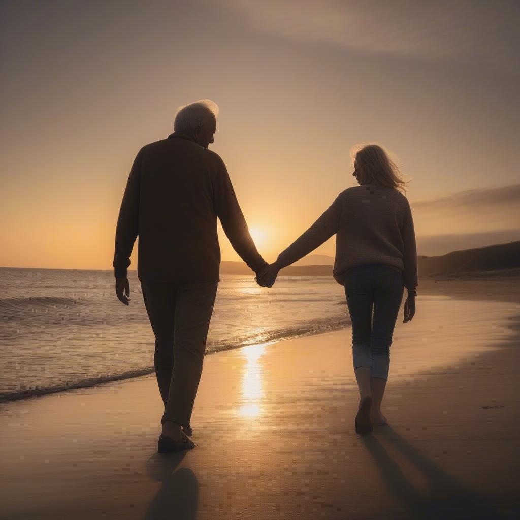 Couple holding hands, demonstrating age is just a number in love