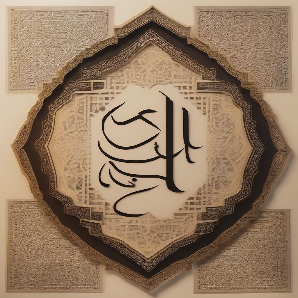 Algerian Arabic Calligraphy Love Quote