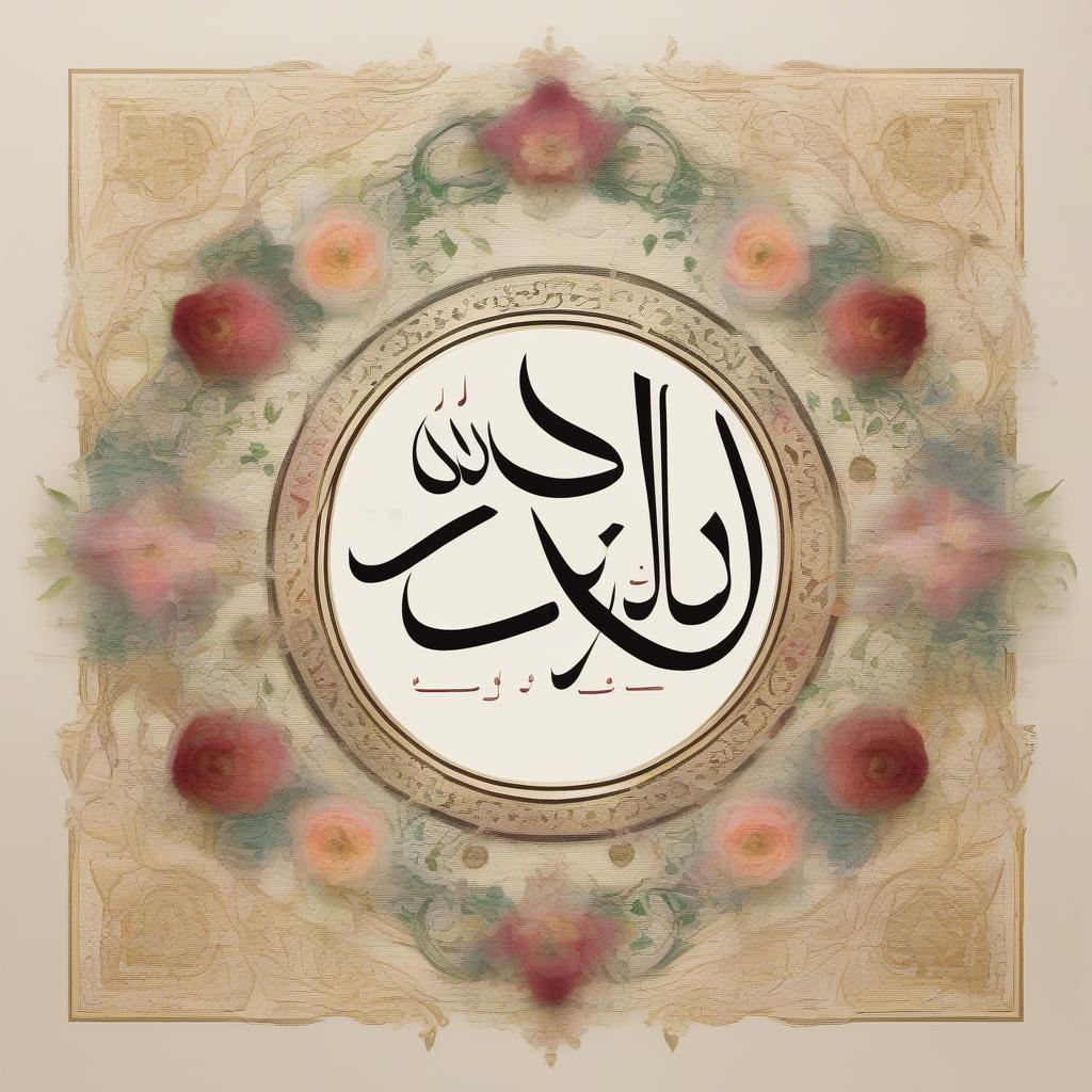 Calligraphy of "Allah Loves You"