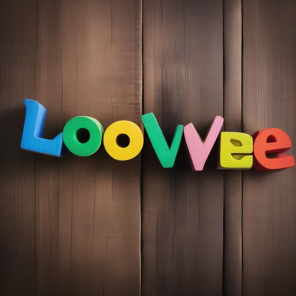 Wooden blocks spelling out "LOVE", illustrating alphabet quotes