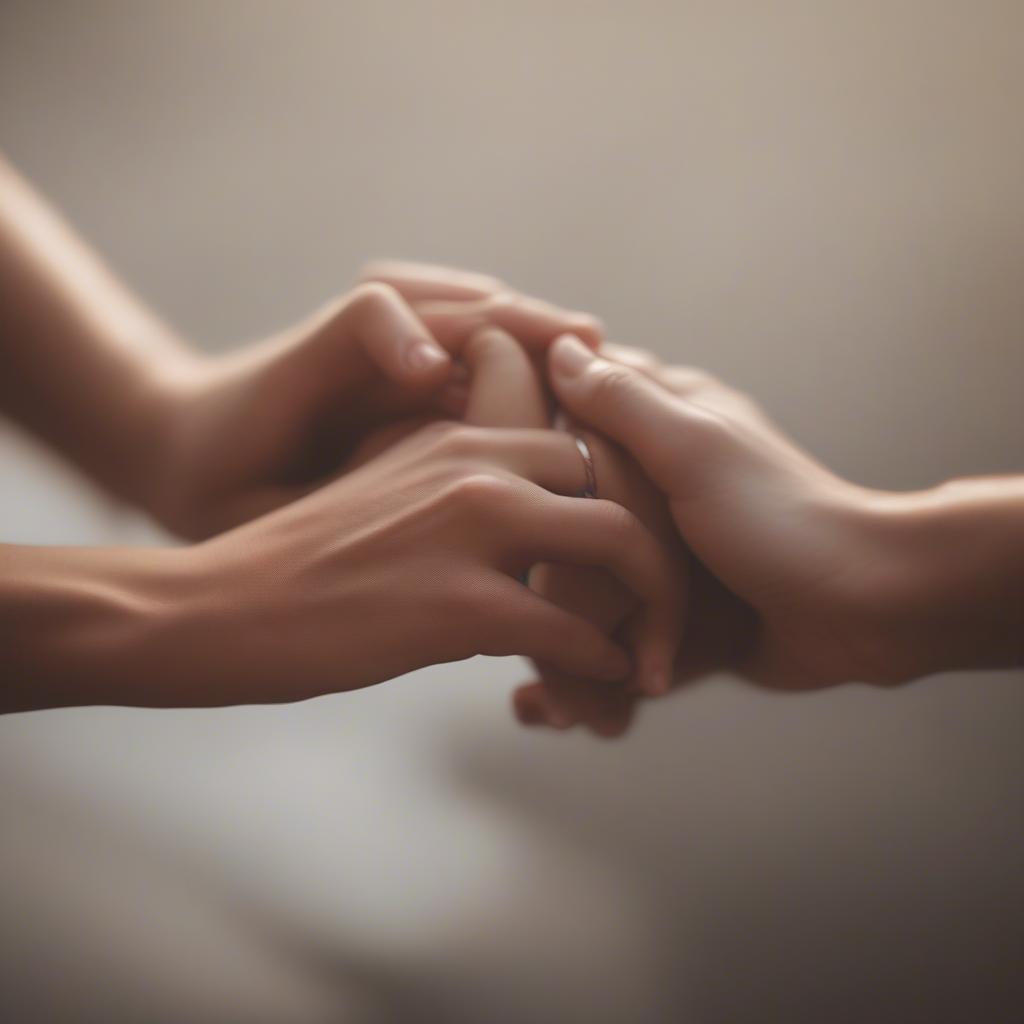 Couple Holding Hands, Symbolizing Togetherness