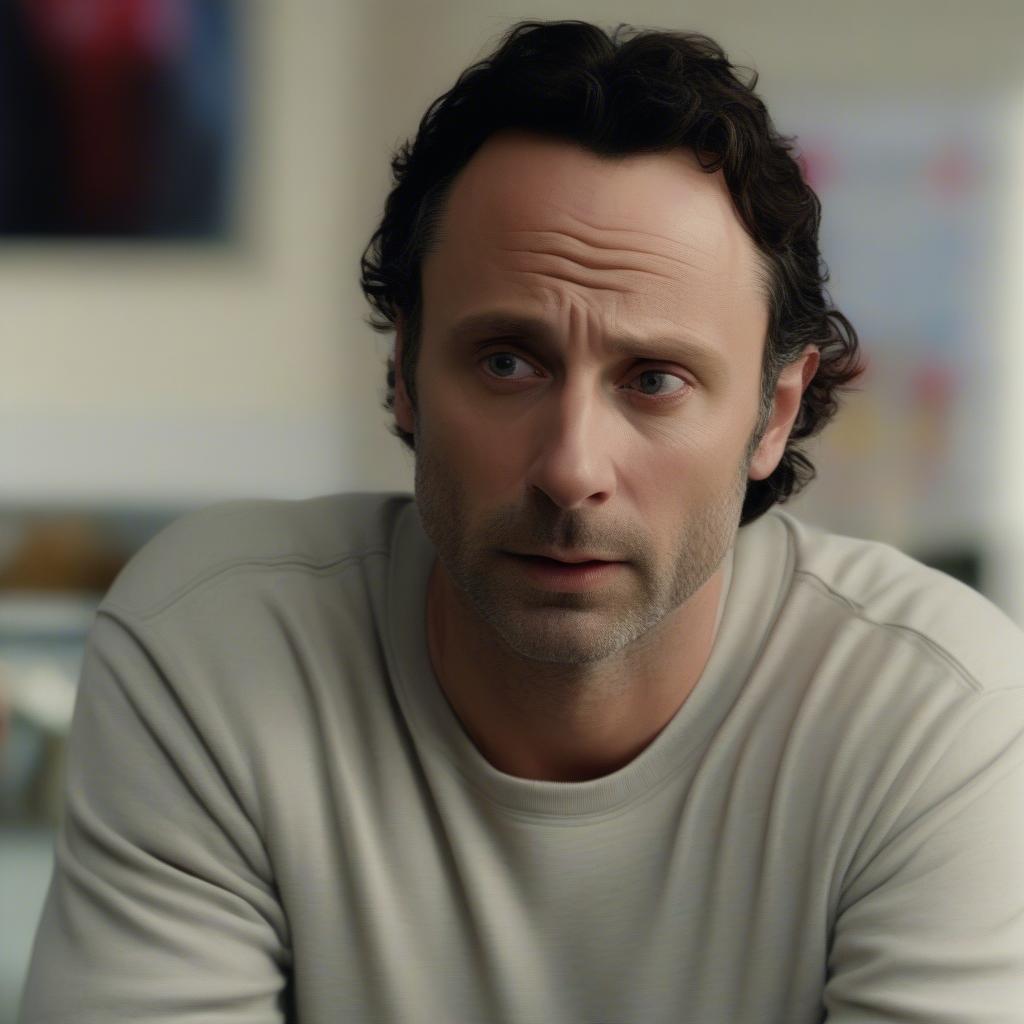 Andrew Lincoln with a melancholic expression in Love Actually