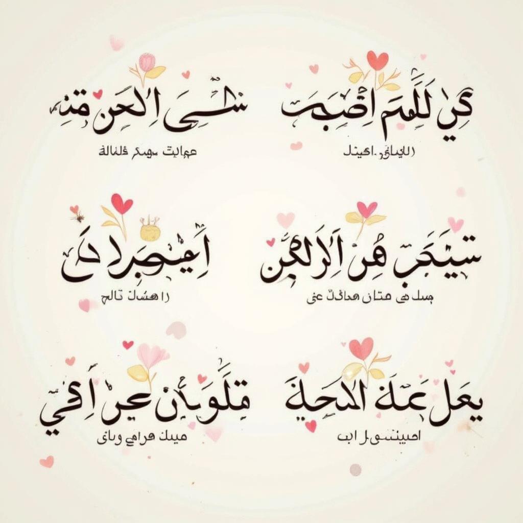 Arabic Love Phrases Calligraphy