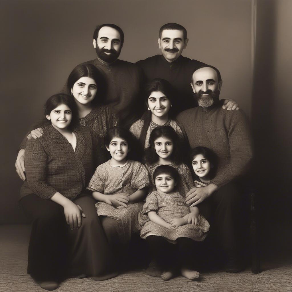 Armenian Family Showing Affection