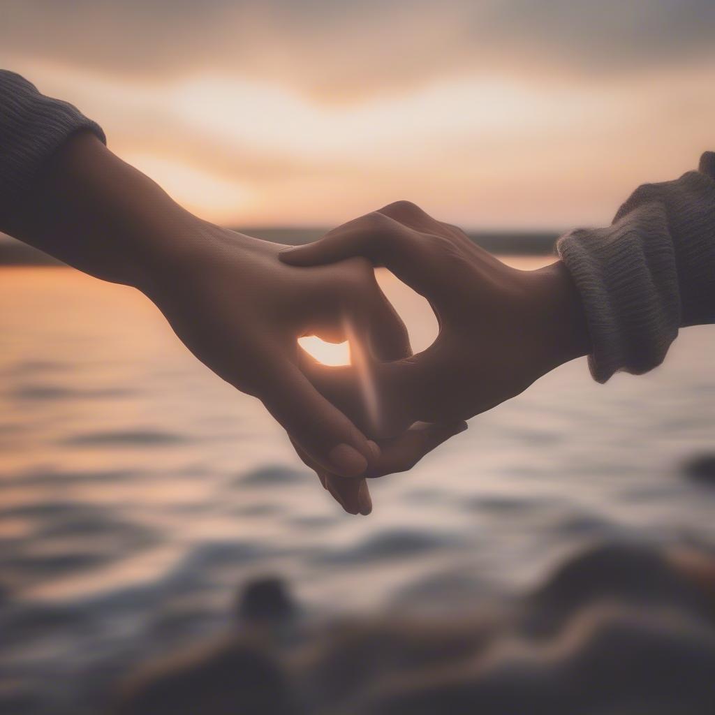 Couple holding hands, symbolizing unity and togetherness