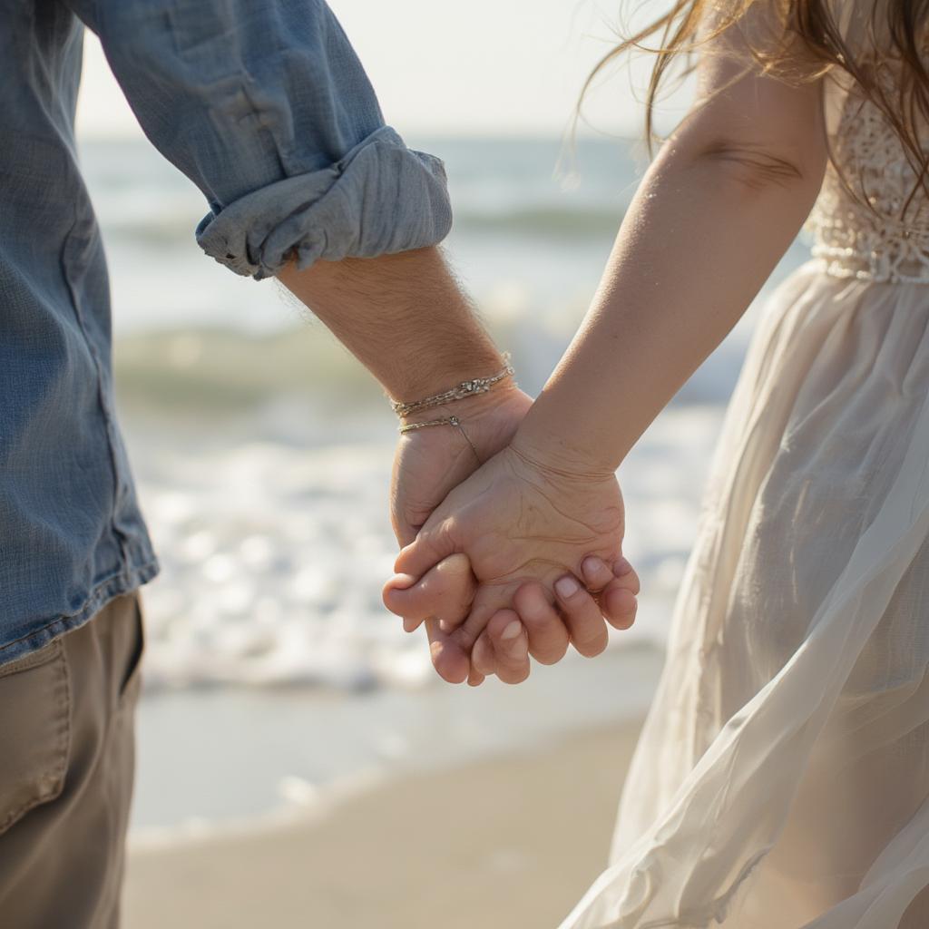 Couple holding hands, symbolizing connection and attention