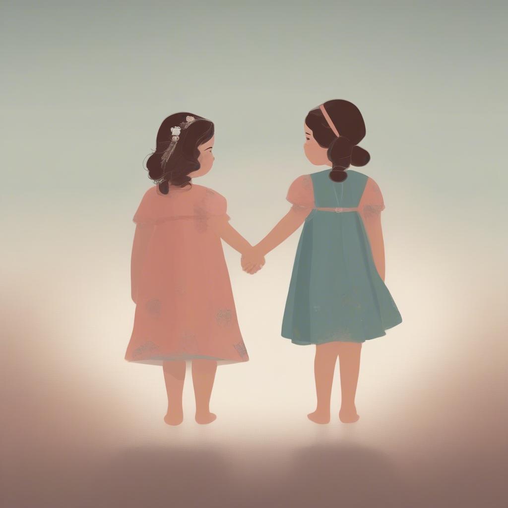 Aunt and Niece Holding Hands