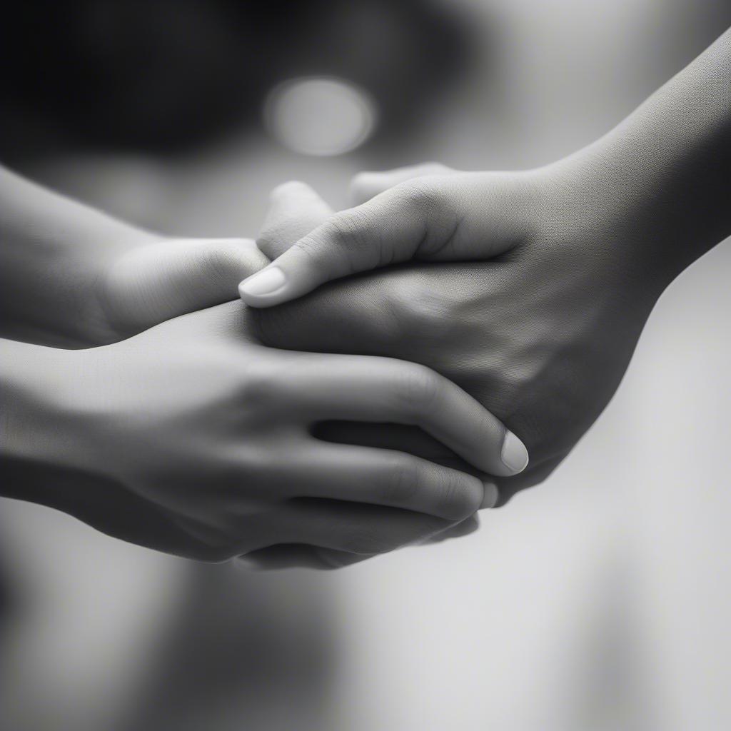 Couple holding hands, symbolizing the need for connection and support.