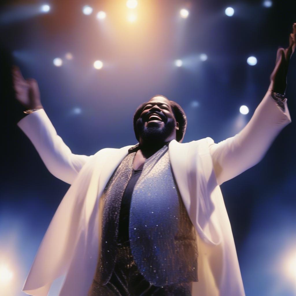 Barry White Performing Live on Stage