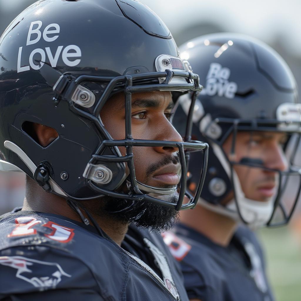 NFL Players Wearing "Be Love" Helmets