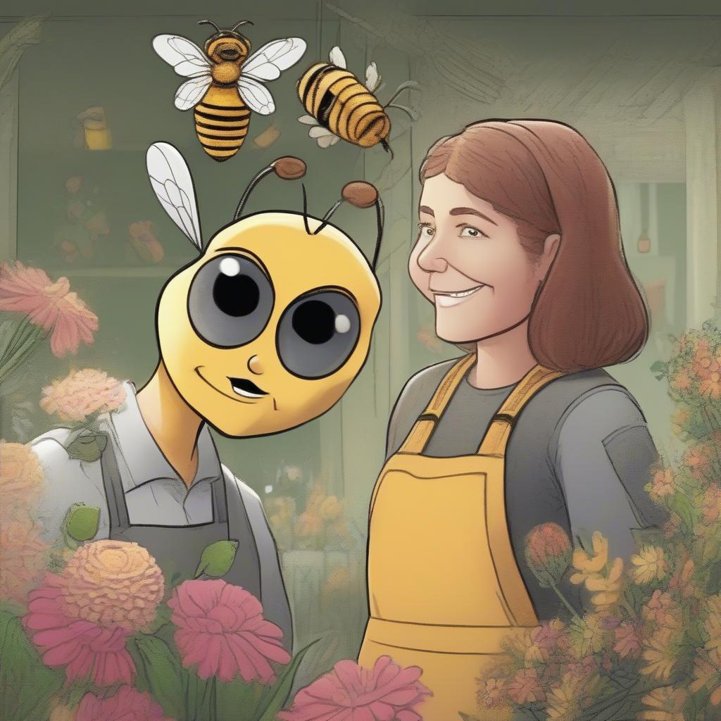 Bee Movie's Barry and Vanessa share a tender moment