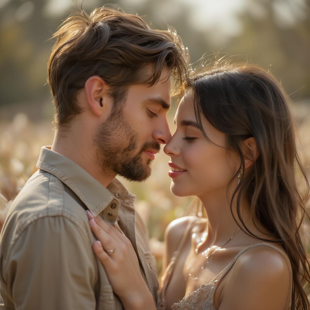 Couple embracing, expressing deep love and affection.