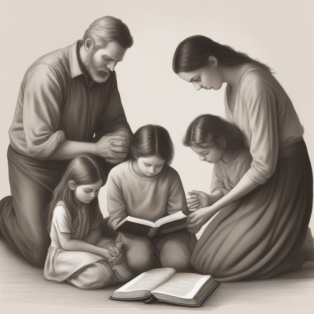 Family Praying Together