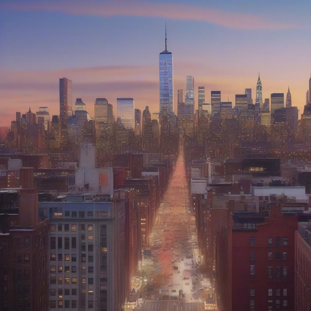 New York City skyline during the 1990s