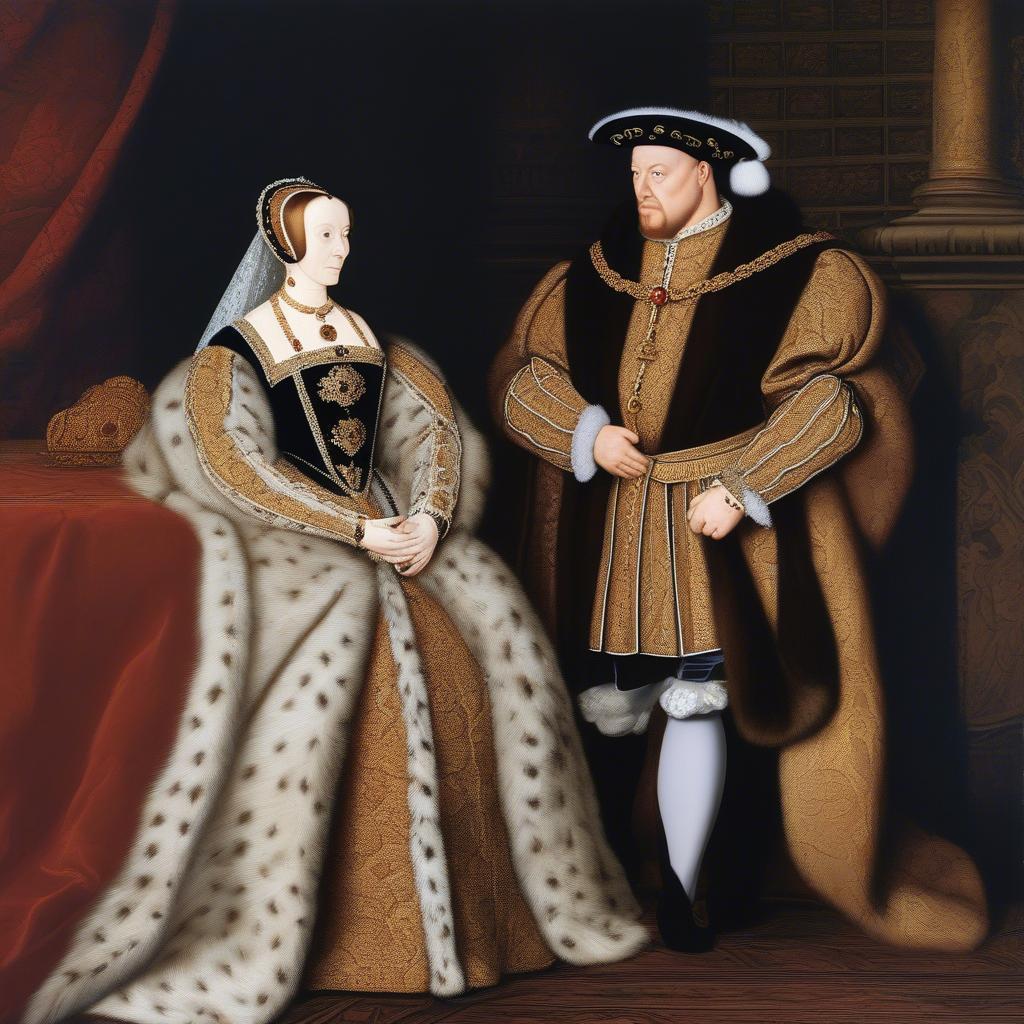 Catherine Parr and Henry VIII in his later years