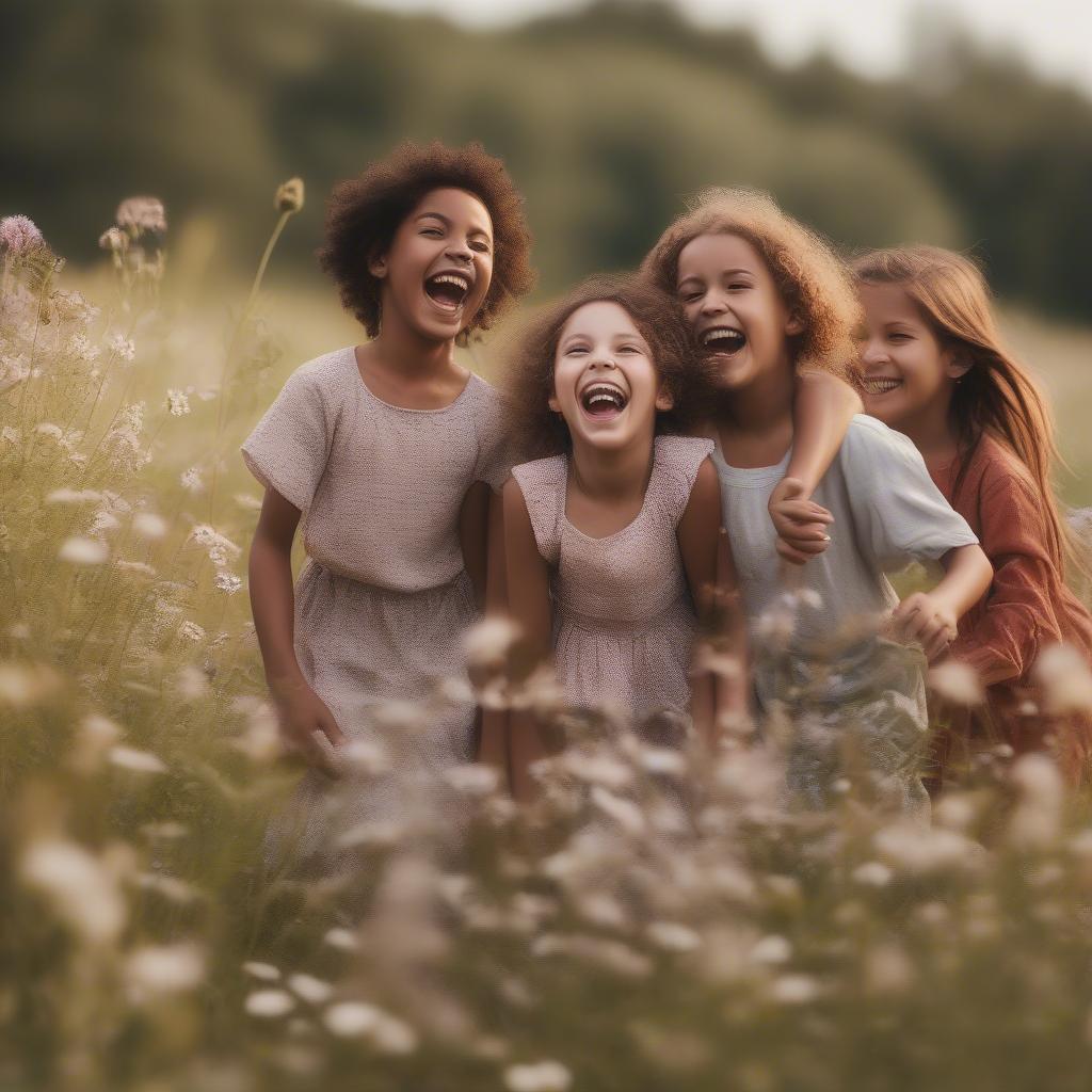 Children Playing Joyfully