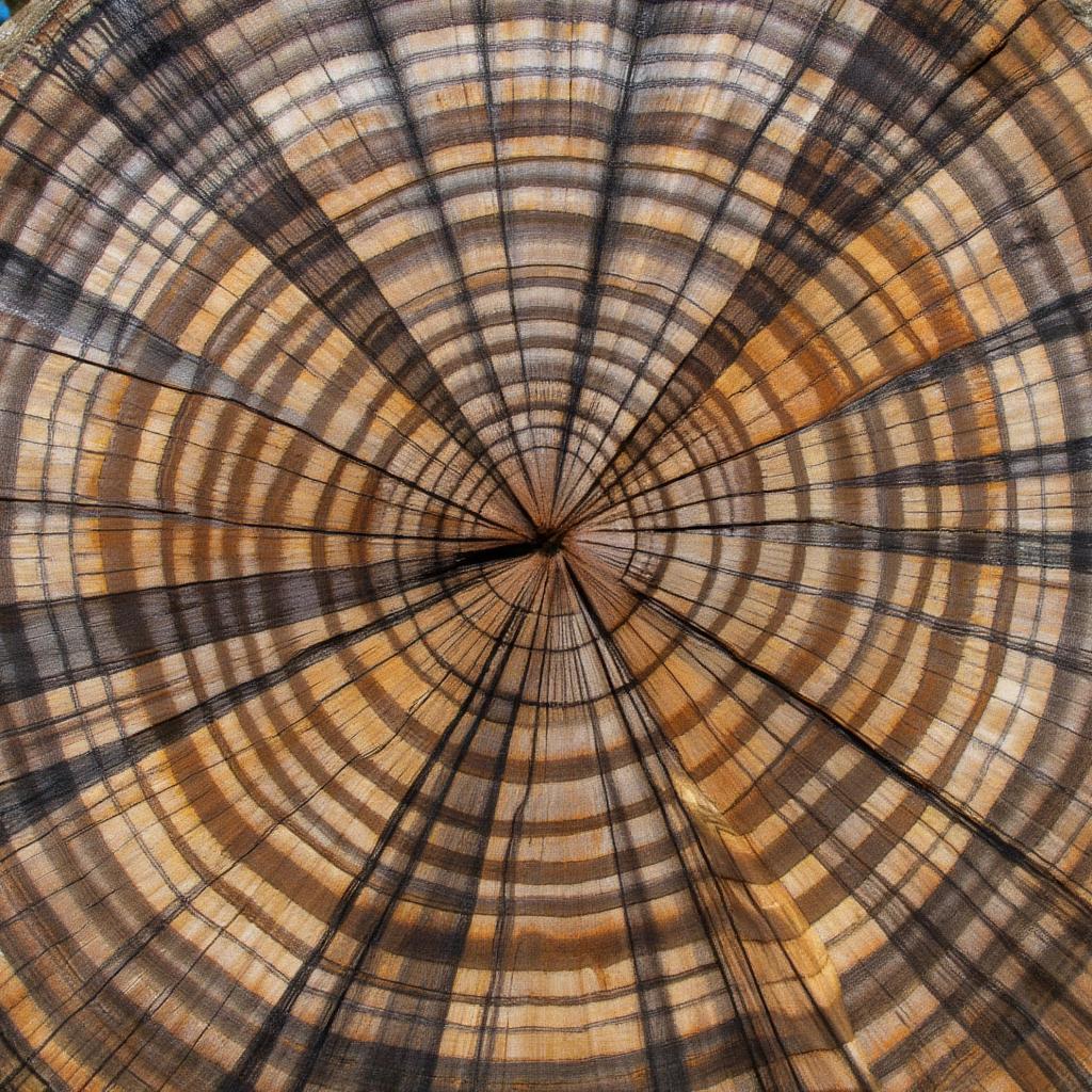 A close-up of tree rings, showcasing the passage of time and the stories held within the tree's growth.