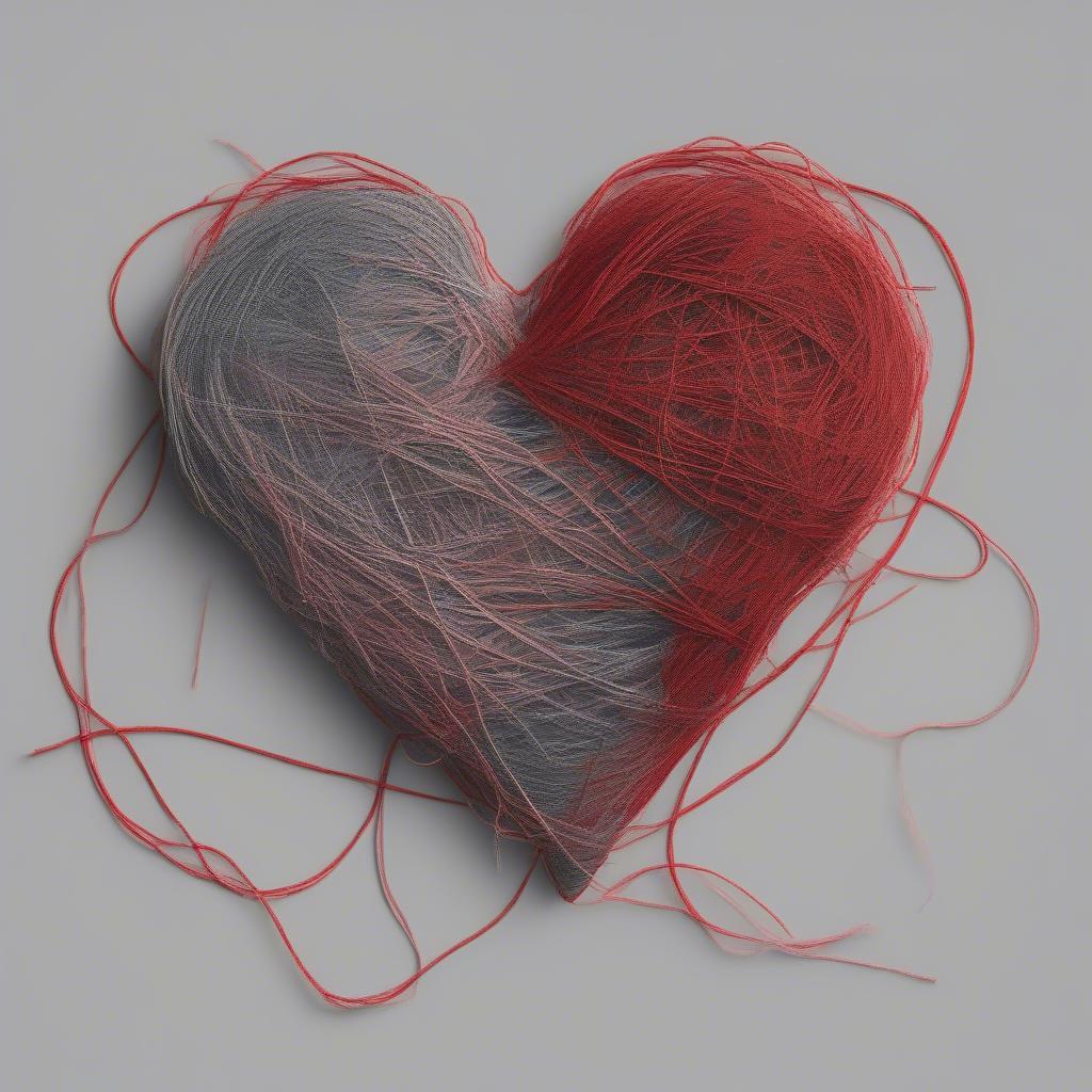 Tangled Heart Representing Complicated Love