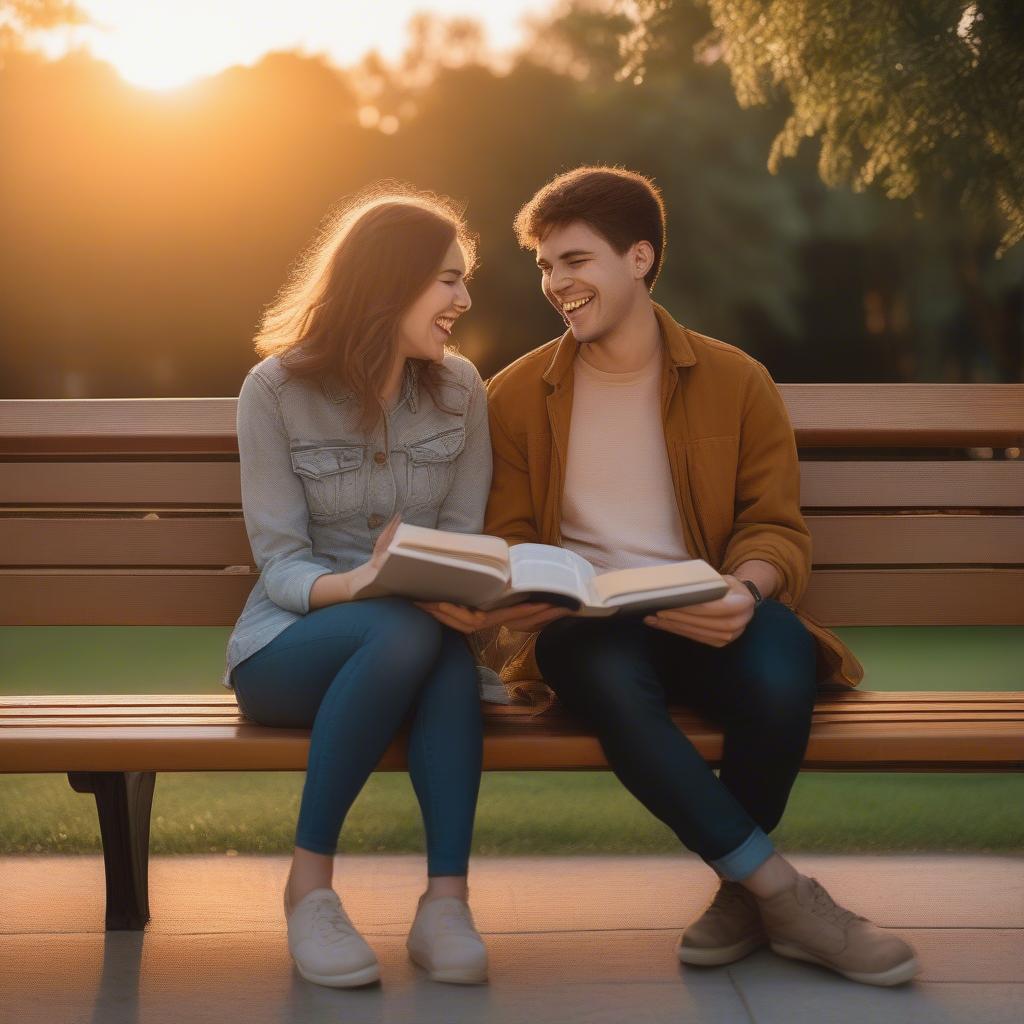 Couple Sharing Corny Love Quotes