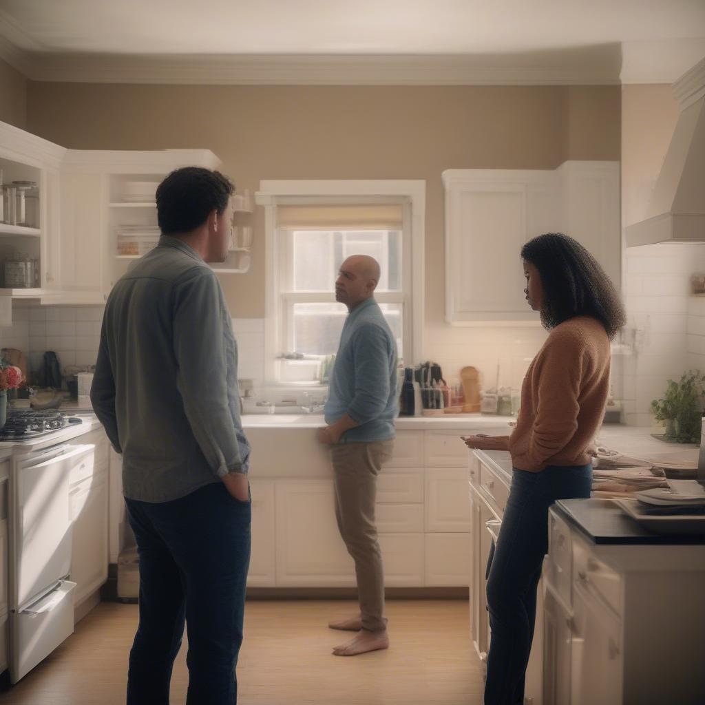 Couple Arguing in Kitchen