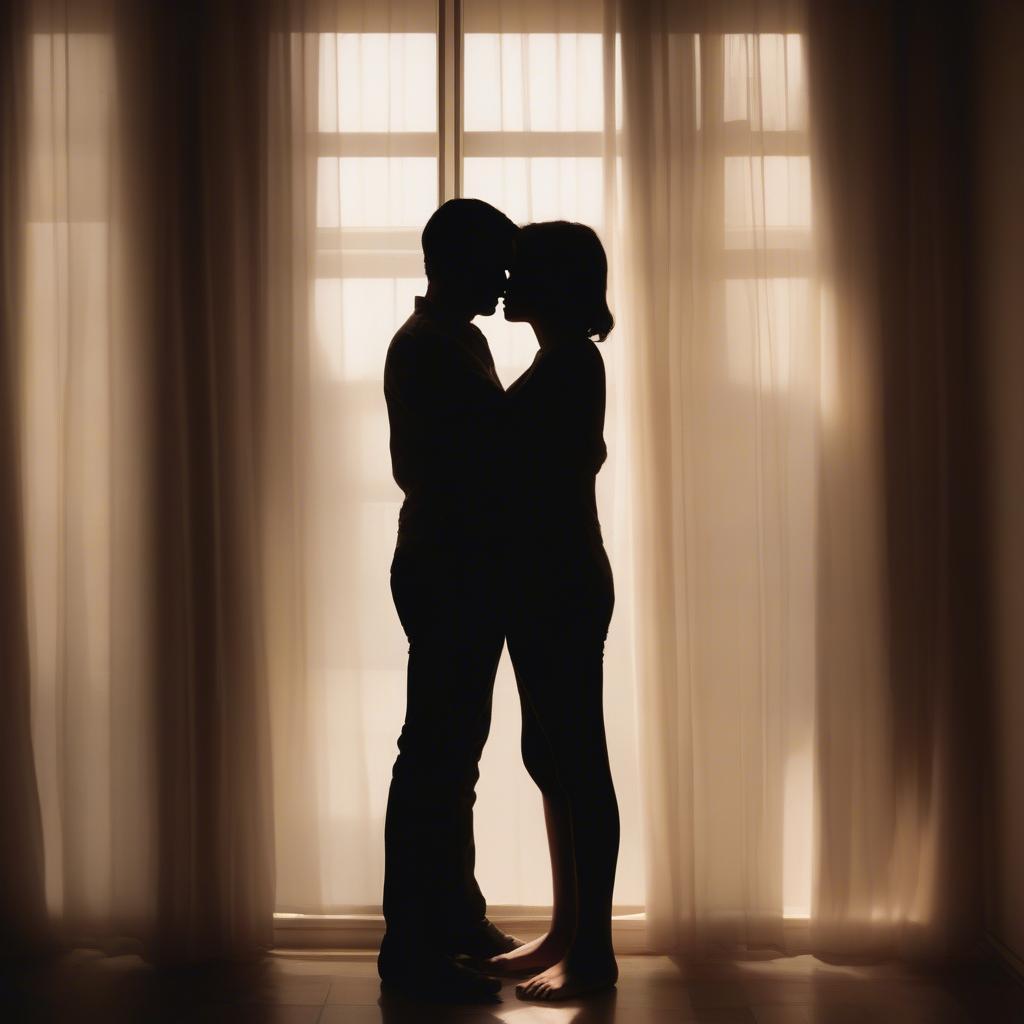 Couple Embracing by the Window