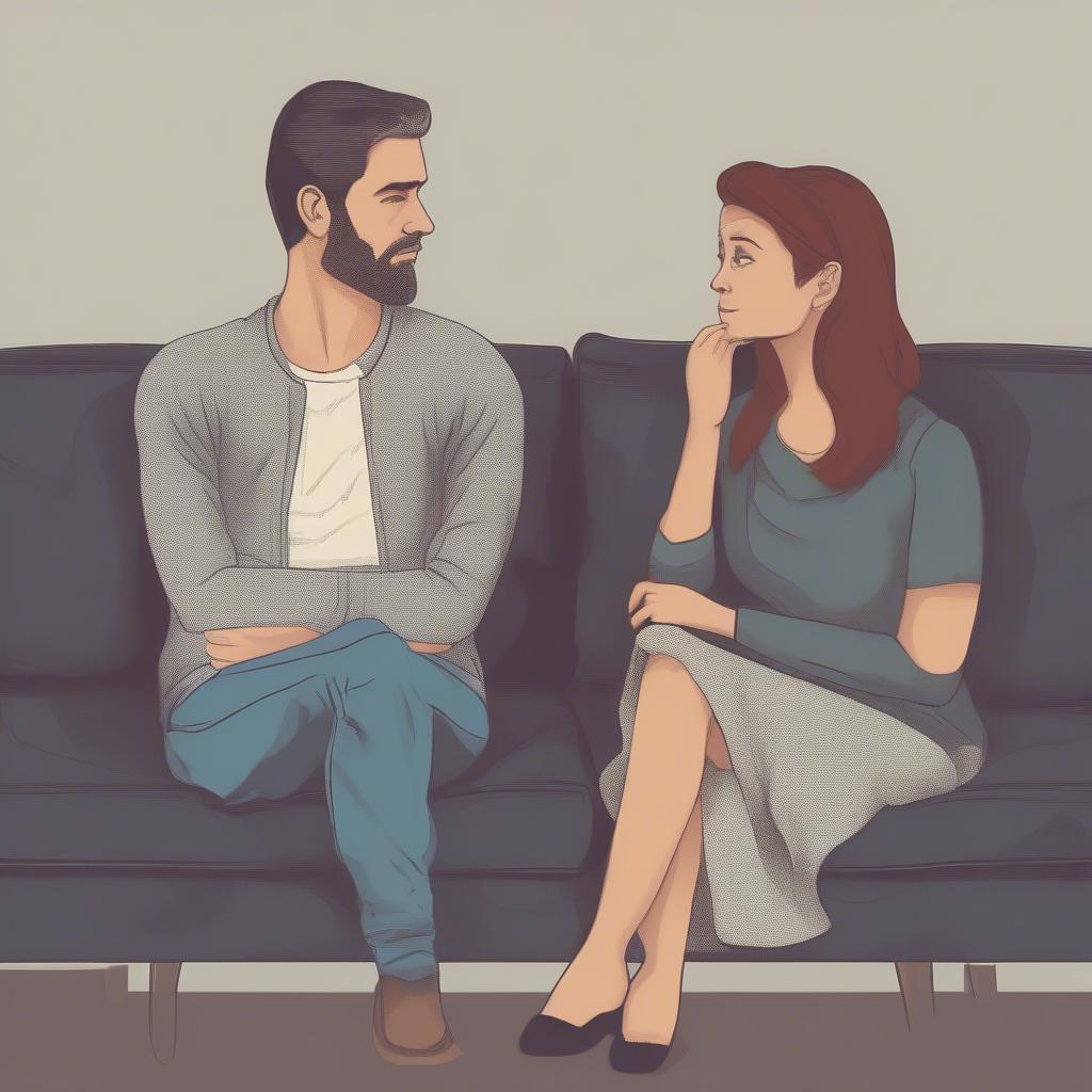 Couple Having a Conversation