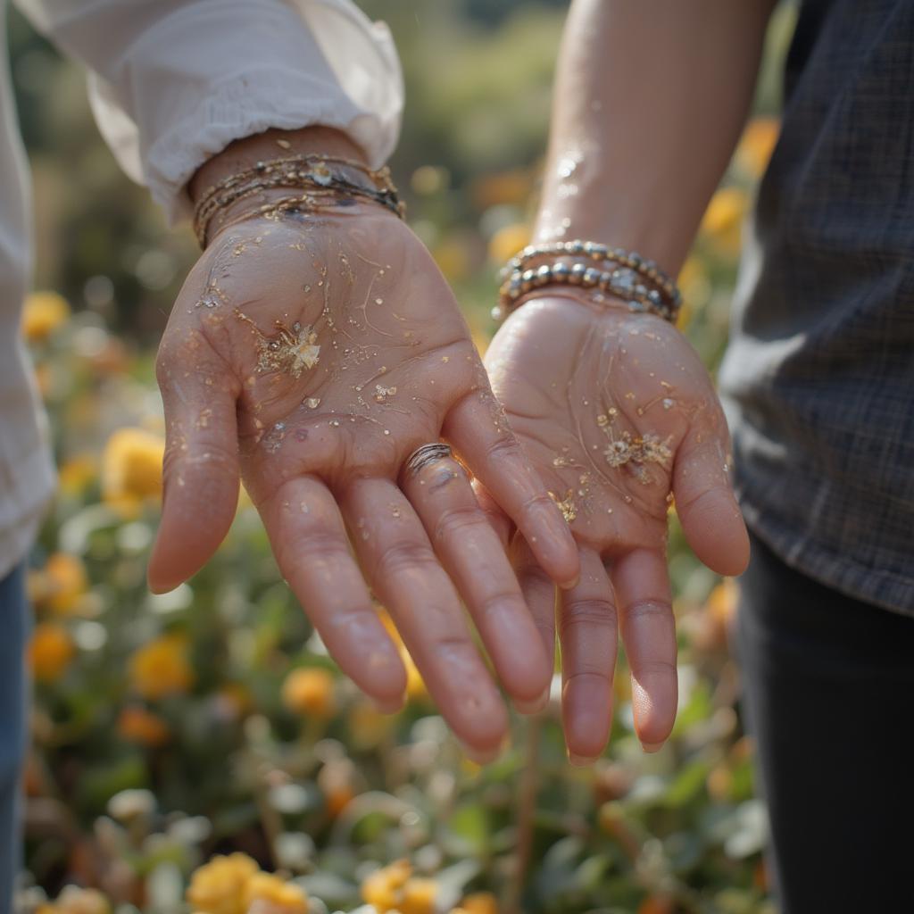 Couple Holding Hands, Expressing Love Through Physical Touch