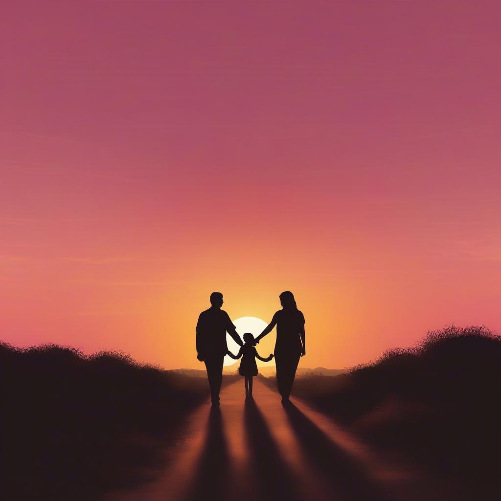 A couple holding hands against a vibrant sunset, symbolizing the journey of love and shared experiences.