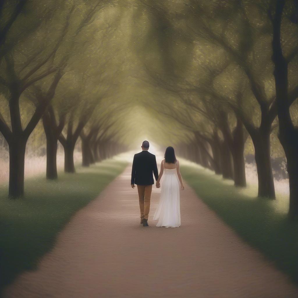 Couple Holding Hands Walking