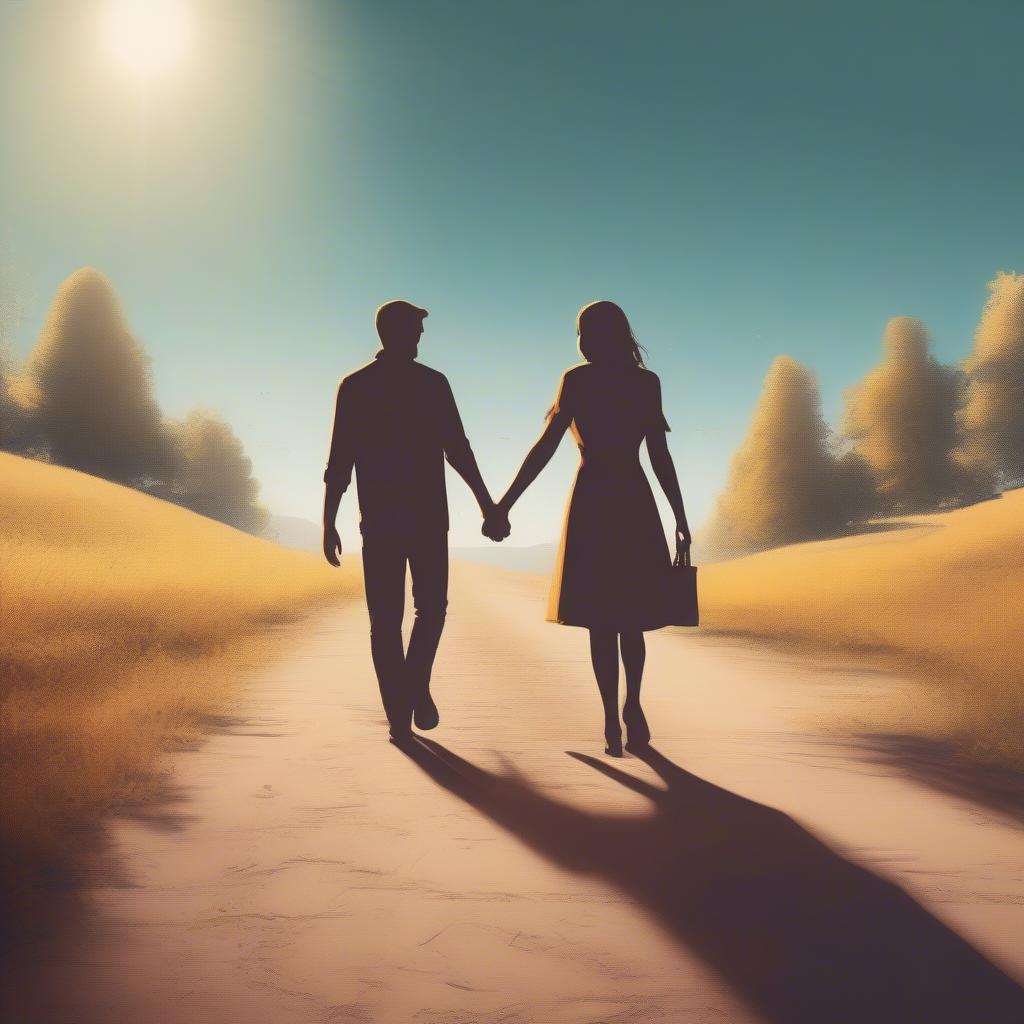 Couple Walking Forward Together