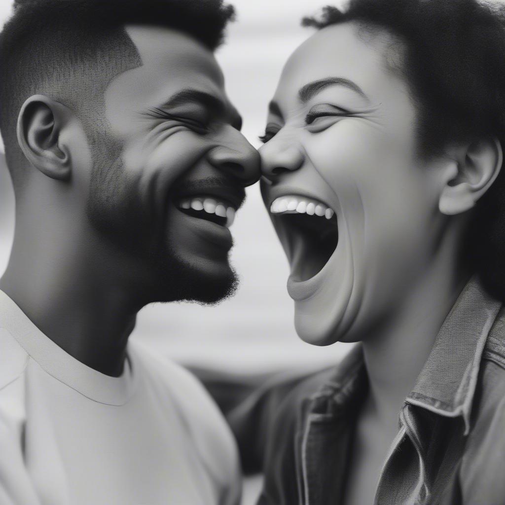 Couple Making Funny Faces