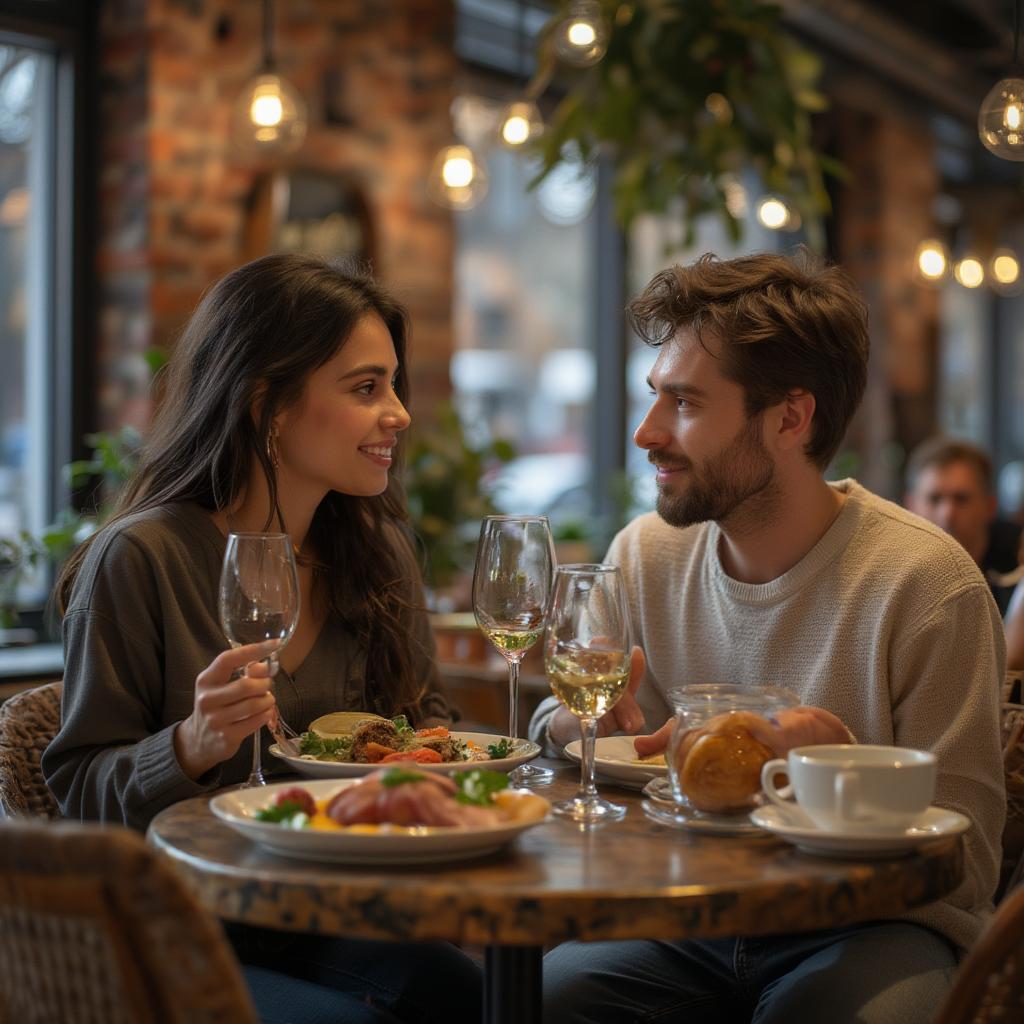 Couple Enjoying a Romantic Date