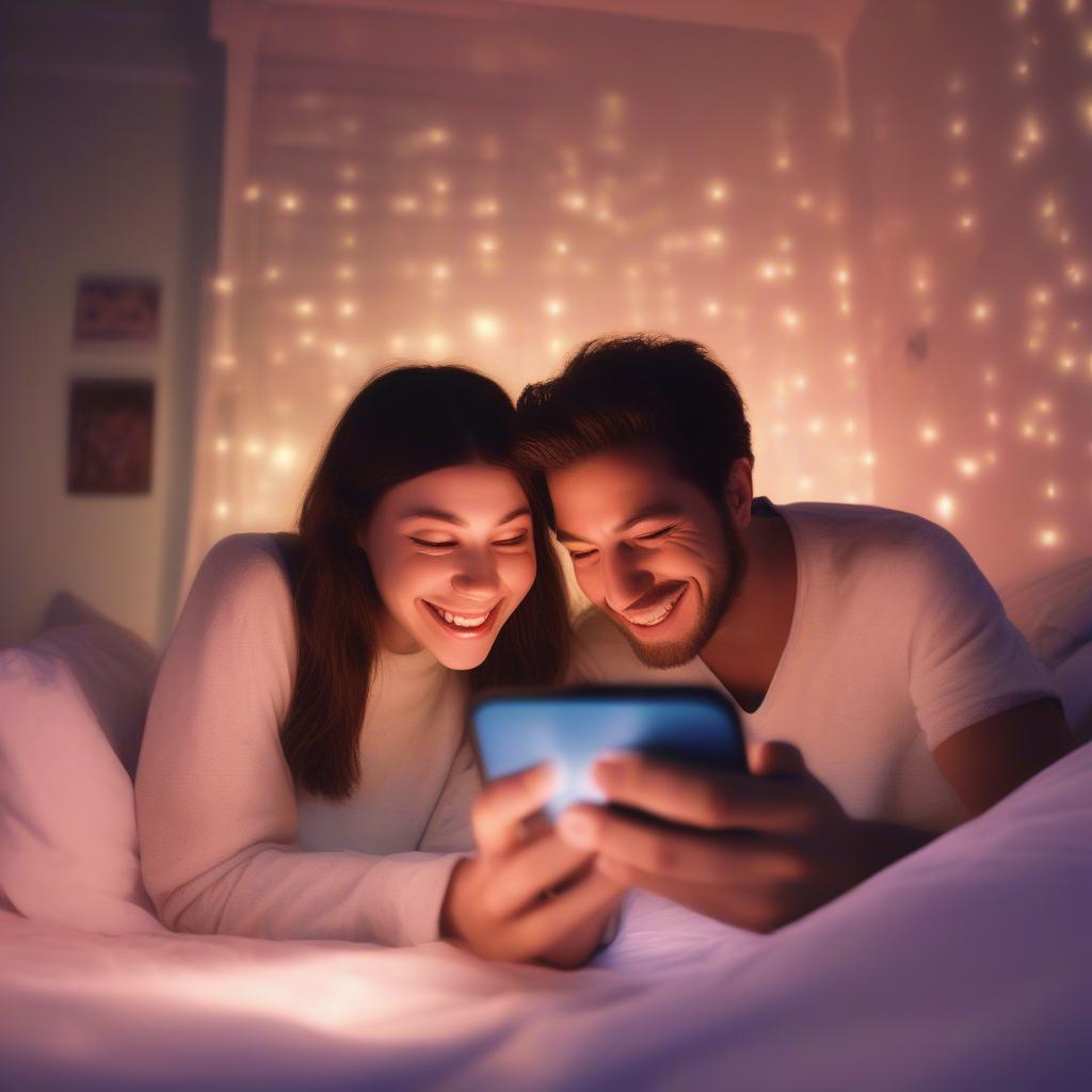 Couple Sharing Memes About Love