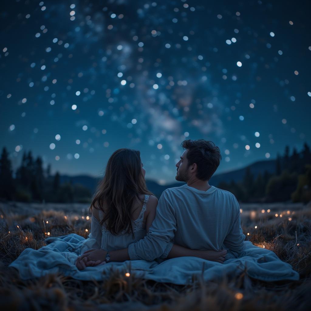 Couple Sharing a Moment Stargazing