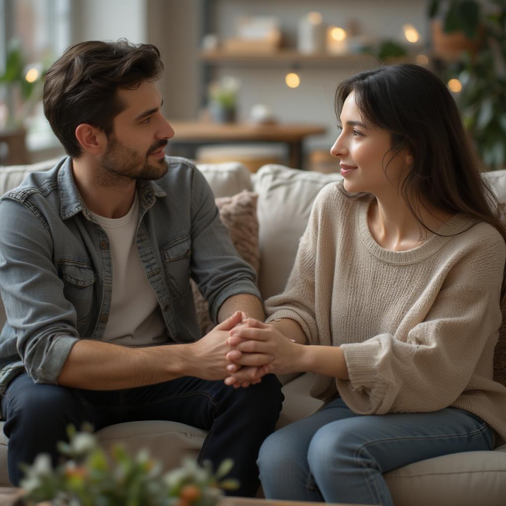 Couple Talking Openly About Feelings