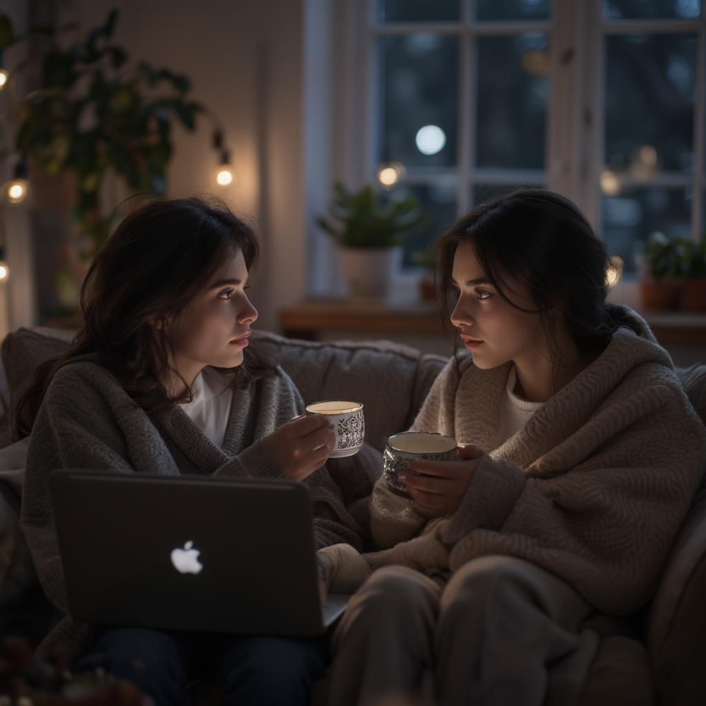 Couple Watching Love is Blind