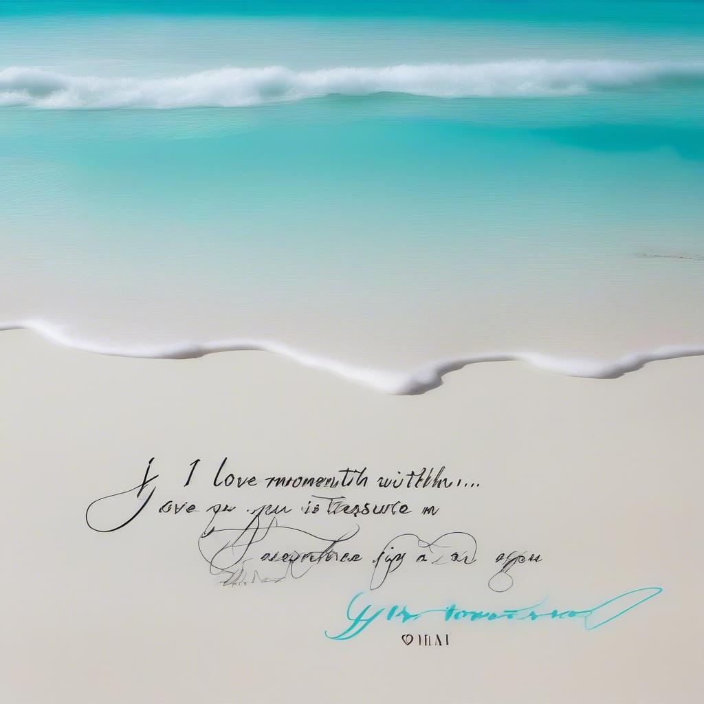 Personalized I Love You Quote Photo on Beach Background