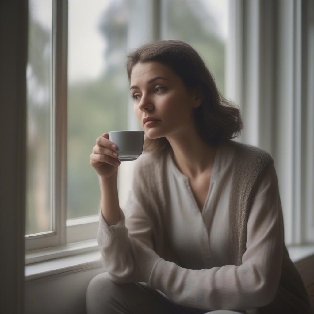 Woman Contemplating Her Feelings